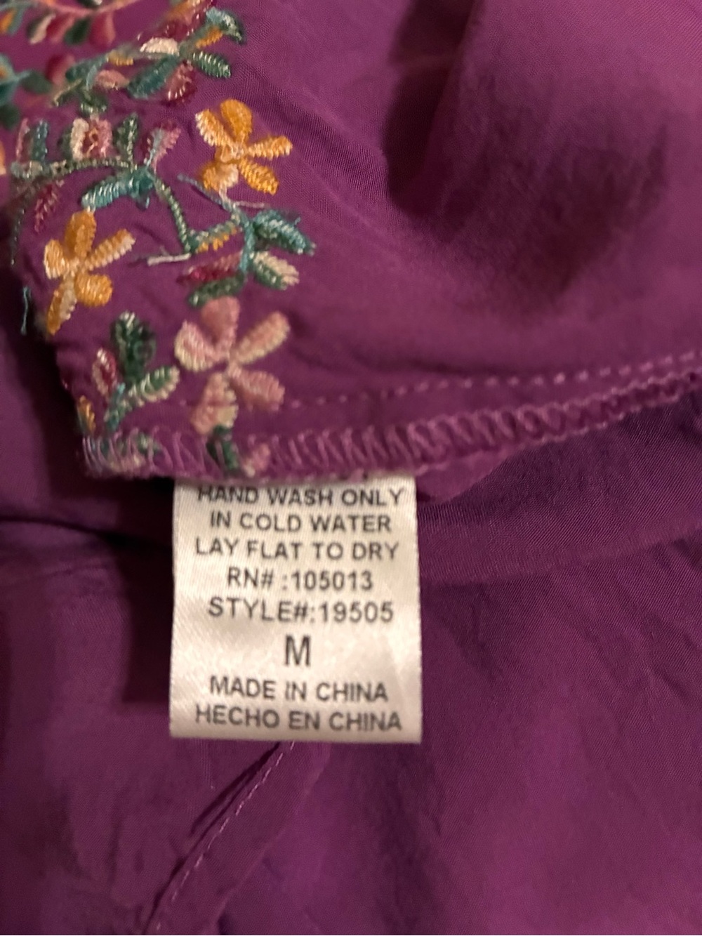 Savanna Jane Purple Floral Embroidered Long Sleeve Blouse - Picture 2 of 7